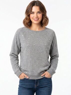Ladies Michael Kors Studded Crewneck Sweatshirt (SMALL)